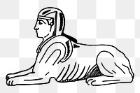 Sphinx Greek mythology png sticker, transparent background. Free public domain CC0 image.