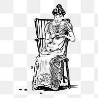 Victorian woman png  illustration, transparent background. Free public domain CC0 image.