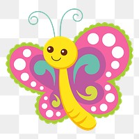 Butterfly png sticker, transparent background. Free public domain CC0 image.