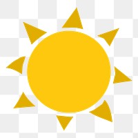 Sun png sticker, transparent background. Free public domain CC0 image.