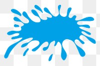 Blue splash png sticker, transparent background. Free public domain CC0 image.