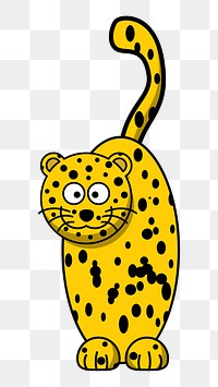 Leopard png sticker, transparent background. Free public domain CC0 image.