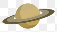 Saturn png sticker, transparent background. Free public domain CC0 image.