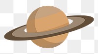 Saturn png sticker, transparent background. Free public domain CC0 image.