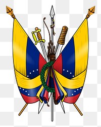 Venezuela crest png illustration, transparent background. Free public domain CC0 image.