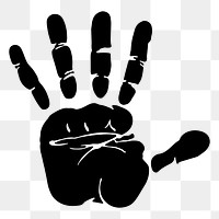 Handprint png illustration, transparent background. Free public domain CC0 image.