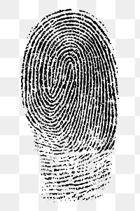 Fingerprint png illustration, transparent background. Free public domain CC0 image.