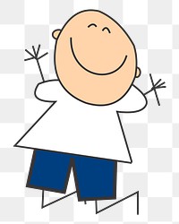 Cartoon boy png illustration, transparent background. Free public domain CC0 image.