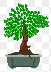 Bonsai plant png illustration, transparent background. Free public domain CC0 image.