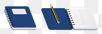 Notebooks png illustration, transparent background. Free public domain CC0 image.