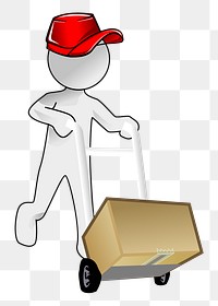 Moving man png illustration, transparent background. Free public domain CC0 image.