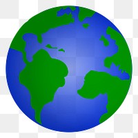 Planet earth png illustration, transparent background. Free public domain CC0 image.