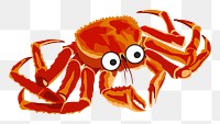 King crab png illustration, transparent background. Free public domain CC0 image.