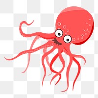 Octopus png sticker, transparent background. Free public domain CC0 image.