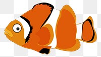 Clownfish png illustration, transparent background. Free public domain CC0 image.