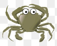 Green crab png illustration, transparent background. Free public domain CC0 image.