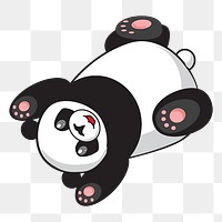 Panda png sticker, transparent background. Free public domain CC0 image.