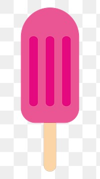Pink popsicle png illustration, transparent background. Free public domain CC0 image.