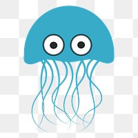 Jellyfish png sticker, transparent background. Free public domain CC0 image.