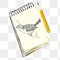 Sketch book png illustration, transparent background. Free public domain CC0 image.