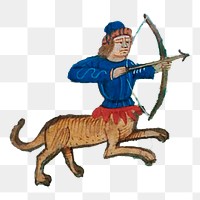 Medieval creature png illustration, transparent background. Free public domain CC0 image.