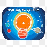 Solar system png illustration, transparent background. Free public domain CC0 image.