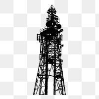 Radio tower png illustration, transparent background. Free public domain CC0 image.