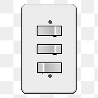 Light switch png illustration, transparent background. Free public domain CC0 image.