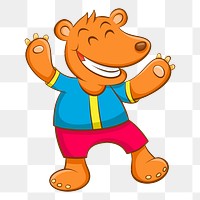 Bear png sticker, transparent background. Free public domain CC0 image.