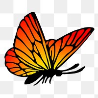 Butterfly png sticker, transparent background. Free public domain CC0 image.