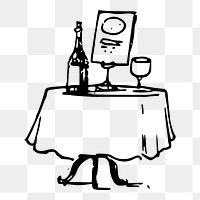 PNG Wine table clipart, transparent background. Free public domain CC0 image.