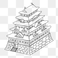 PNG Edo Castle Ruins clipart, transparent background. Free public domain CC0 image.