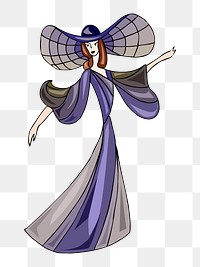 Woman in fancy dress png sticker, transparent background. Free public domain CC0 image.