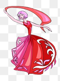 Woman in fancy dress png sticker, transparent background. Free public domain CC0 image.