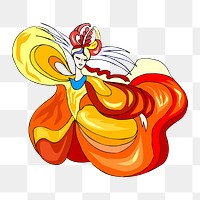 PNG Female performer clipart, transparent background. Free public domain CC0 image.