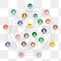 Networking png illustration, transparent background. Free public domain CC0 image.