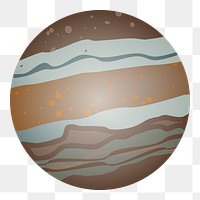 PNG Jupiter planet clipart, transparent background. Free public domain CC0 image.