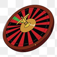 PNG Roulette wheel clipart, transparent background. Free public domain CC0 image.