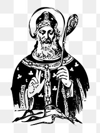 PNG Catholic St Patrick clipart, transparent background. Free public domain CC0 image.