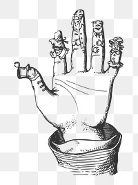 PNG Finger puppet clipart, transparent background. Free public domain CC0 image.