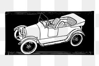 PNG Vintage car clipart, transparent background. Free public domain CC0 image.