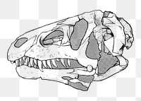 PNG Dinosaur fossil clipart, transparent background. Free public domain CC0 image.