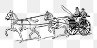 PNG Horse carriage clipart, transparent background. Free public domain CC0 image.