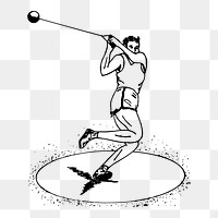 PNG Hammer Throw  clipart, transparent background. Free public domain CC0 image.