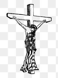 PNG Crucifixion religious  clipart, transparent background. Free public domain CC0 image.