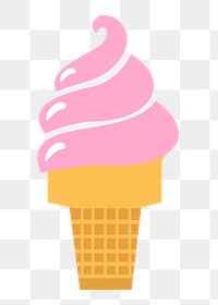 PNG Soft serve ice-cream clipart, transparent background. Free public domain CC0 image.