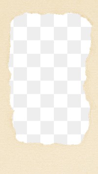 Beige ripped paper png frame, transparent background