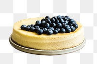 Blueberry cheesecake png sticker, transparent background
