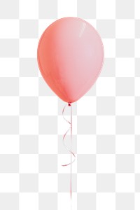 Pink balloon png, celebration party decoration in transparent background