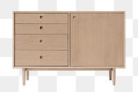 Retro sideboard png sticker, transparent background